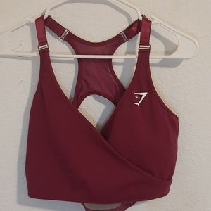 Maroon sports bra